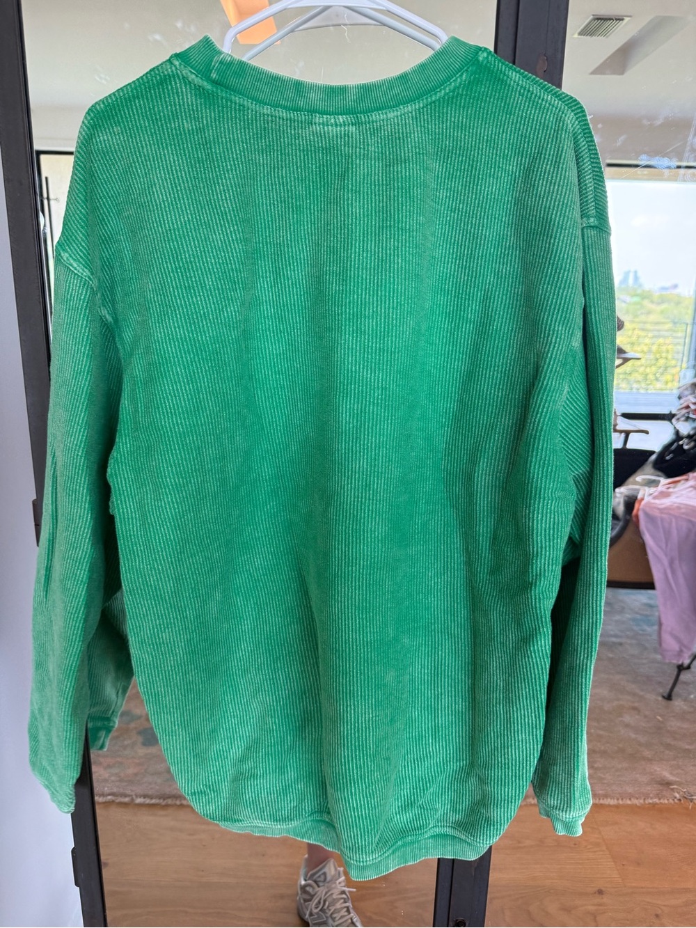Seaside Green Corded Crewneck Sweater - Picture 4 of 4
